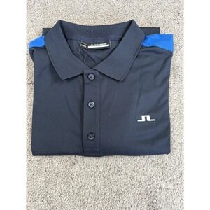 J Lindeberg Men's Navy Golf Polo, Size XL-US, L-EU, Quick Wicking & Stretch,NWT